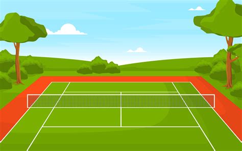 Outdoor Tennis Game Illustration 144111 Templatemonster