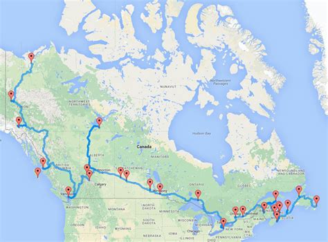 According To An Algorithm This Is The Ultimate Canadian Road Trip Canadian Road Trip Cross