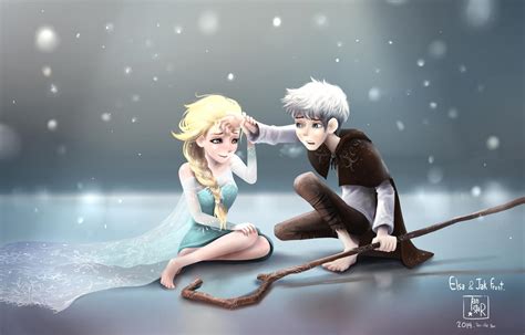 Elsa And Jack Frost By Tan Star On Deviantart