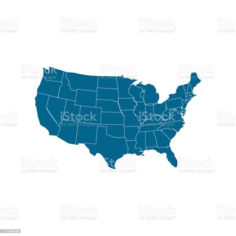 Usakartensymbol Usa Karte Vektorsymbol Symbol Der Vereinigten Staaten