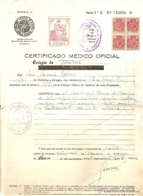 Certificado Médico Oficial Expedido En Murcia E Comprar En