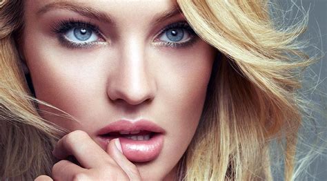 Blondes Women Blue Eyes Models Lips Candice Swanepoel Faces 1920x1080