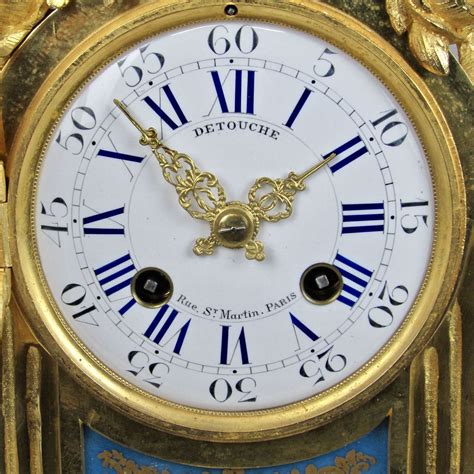19th Century Porcelain Panel French Clock By Louis Constantin Detouche