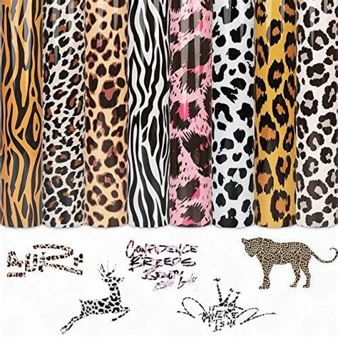 Tintnut Leopard Heat Transfer Vinyl Cheetah 8 Sheets Htv Bundle 12 X