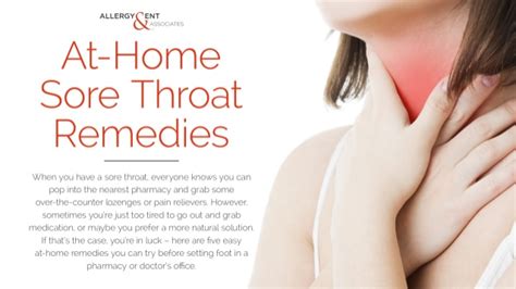 At Home Sore Throat Remedies Allergy And Ent Associates