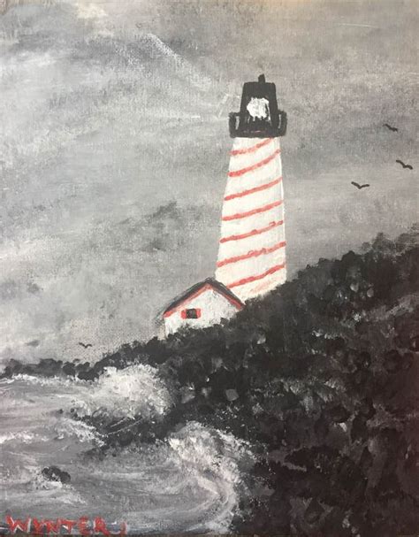 Lighthouse Acrylic Lighthouse Painting Fun