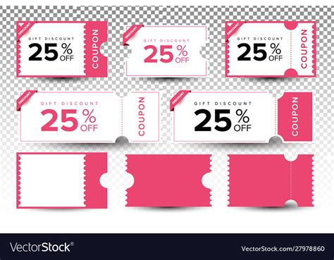 Coupon Ticket Graphics Design Royalty Free Vector Image