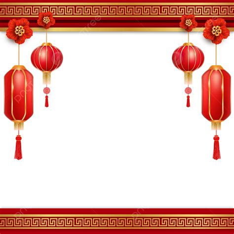 chinese border for lunar new year decoration chinese border lunar new year lantern png and