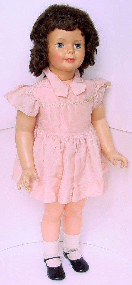 1960s Ideal 36 Brunette Curly Hair Patti Playpal Doll W Original Dress