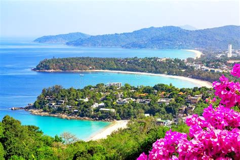 View Of Karon Beach Kata Beach And Kata Noi In Phuket Thailand Stock