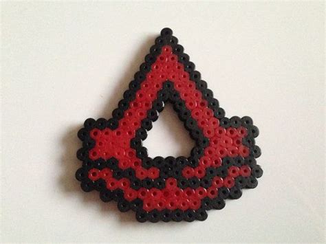 Assassins Creed Logo Hama Bead Wall Art Keyring Magnet Perler Bead