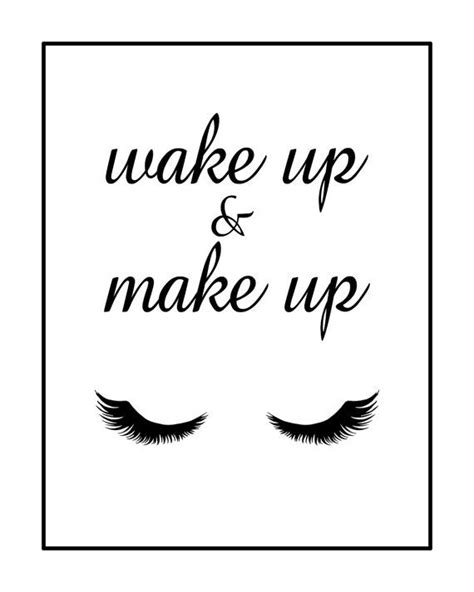 wake up and make up print make up print by geyesphotography modern wall artwork makeup quotes