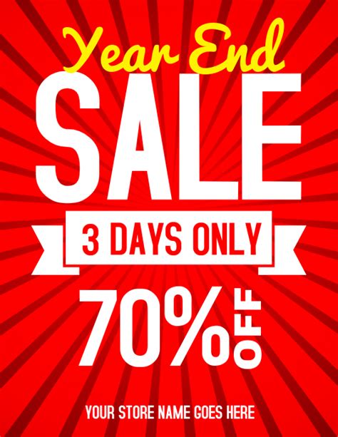 Coach deals & offers for january 2021 get the cheapest price for products and save money your shopping community hotukdeals. Year End Sale Flyer Template | PosterMyWall