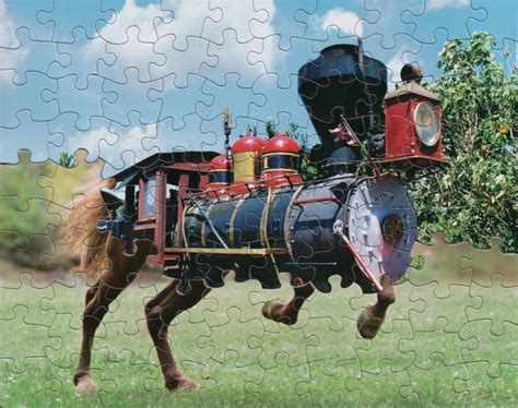 This artist uses jigsaw puzzles, with the same die cut pattern, to make 