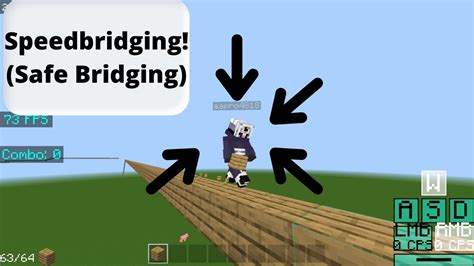 How To Speedbridge Safe Bridge In Minecraft Bedrock Super Easy