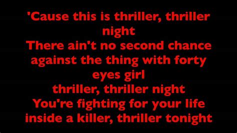 Thriller Micheal Jackson Lyrics Youtube