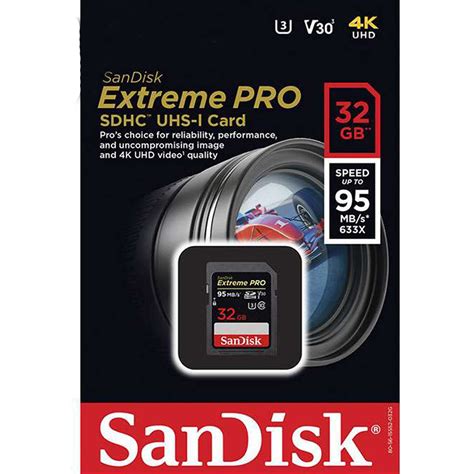 Sandisk 32gb 95mbs Extreme Pro Sdhc Uhs I Memory Card Mega Electronics