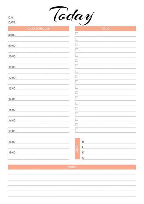 Free Printable Today Hourly Planner Pdf Download Daily Planner