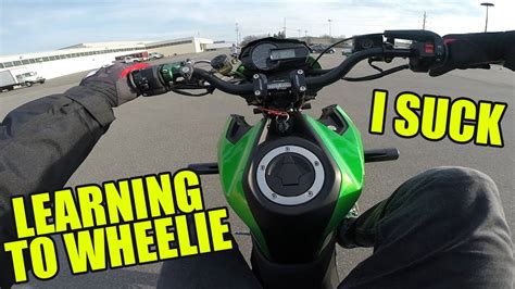 Learning To Wheelie Z125 Loop It Youtube