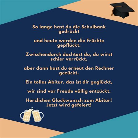 Maybe you would like to learn more about one of these? 50 Abi Sprüche, Zitate und Glückwünsche zum bestandenen ...