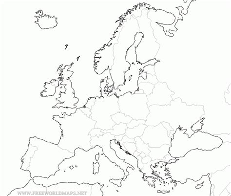 Free Printable Maps Of Europe Printable Blank Physical Map Of Europe