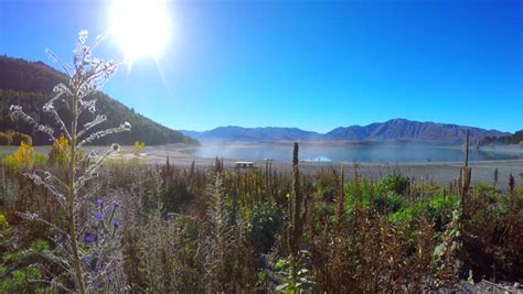 Beautiful And Tranquil Autumn Morning Scene At Lake Tekapo