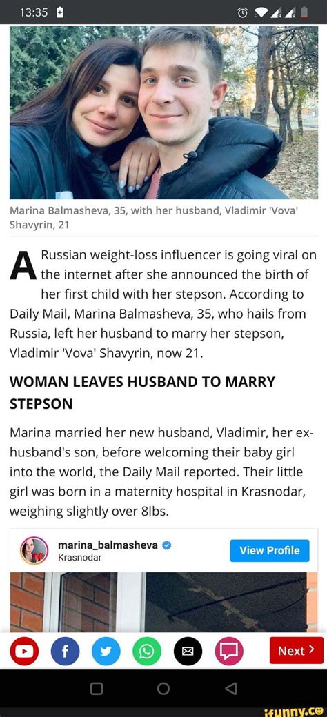 Marina Balmasheva 35 With Her Husband Vladimir Vova Shavyrin 21 Russian Weight Loss