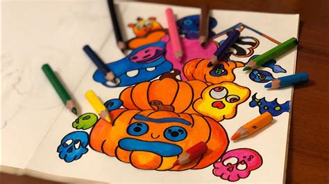 Doodle Halloween With Rick And Morty Naruto Sharingan Ghost Pumpkin