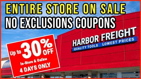 harbor freight no exclusion coupons january 2023 what to buy at harbor freight entire store on