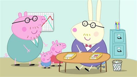 Peppa Visits Daddy Pigs Office Youtube