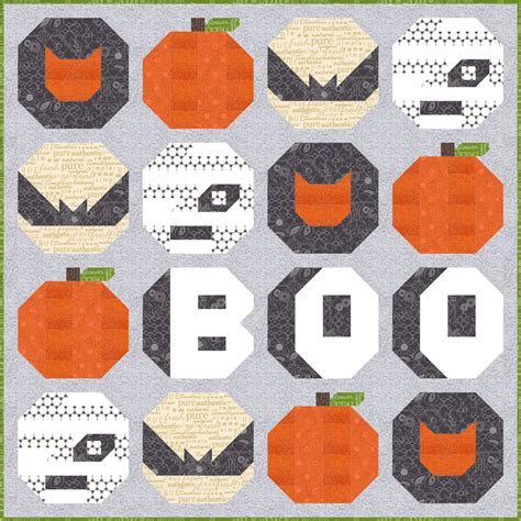 Phat Boo Quilt Pattern Pdf Instant Download Modern Patchwork Etsy
