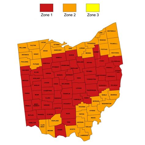 Epa Map Of Radon Zones Radon Ohio