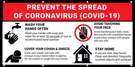 Prevent The Spread Of Coronavirus Covid 19 Banner Creative Safety