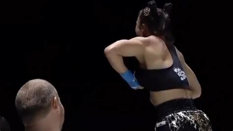 Business Is Boobin Bare Knuckle Fighter Tai Emery Kos Opponent Then Flashes Crowd Her