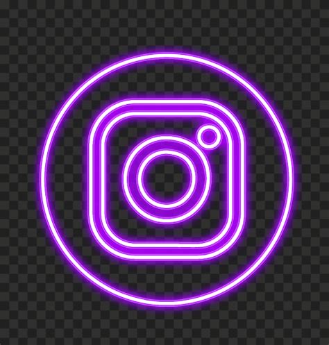 Purple Neon Instagram Logo Icon Png Citypng