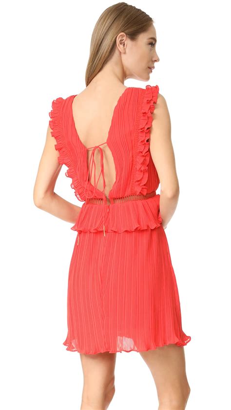 Lyst Moon River Ruffle Dress In Red