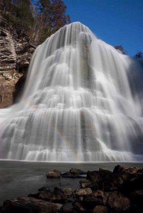 Burgess Falls In Tn With A Rainbow 🌈 Waterfall Beautiful