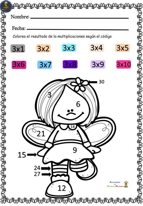 Calcula Aprende Y Colorea Vamos A Trabajar Las Tablas De Multiplicar