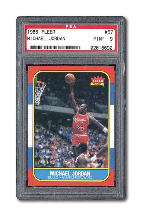 Lot Detail 1986 Fleer 57 Michael Jordan Rookie Card Mint Psa 9