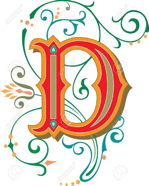 Beautifully Decorated English Alphabets Letter D Lettering Alphabet