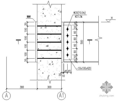 某h500梁端铰接节点构造详图（一） 钢结构节点详图 筑龙结构设计论坛
