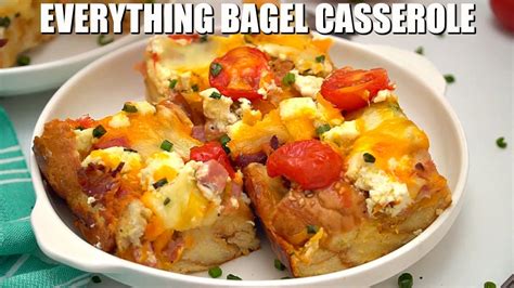 Everything Bagel Breakfast Casserole Sweet And Savory Meals Youtube