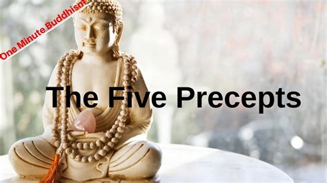 the five precepts 【one minute buddhism】 youtube