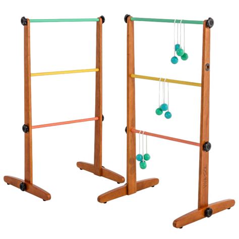 Viva Sol Vs3000 Outdoor Ladderball Game Set With Wood Frame Ladder