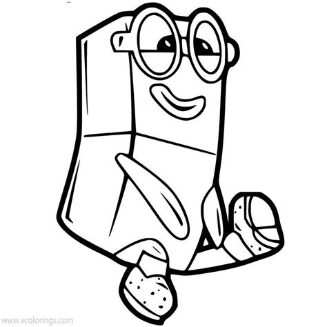 Numberblocks Coloring Pages 2 Is Dancing