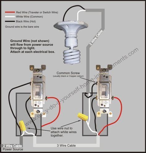 Is there a 3 way switch diagram with three lights in the circuit? 3 Way Switch Wiring Diagram | Home electrical wiring, 3 way switch wiring, Electrical wiring