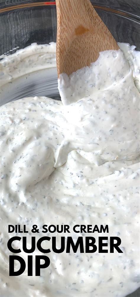 Easy sour cream chip dip recipe. Dill & Sour Cream Cucumber Dip for appetizer trays # ...