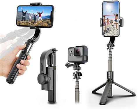 Upxon Selfie Stick Gimbal Stabilizer 360 Rotation Tripod With Wireless