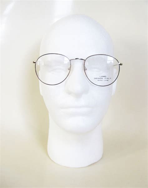 Round Wire Rim Mens Glasses Silver Metallic P3 Eyeglasses Etsy