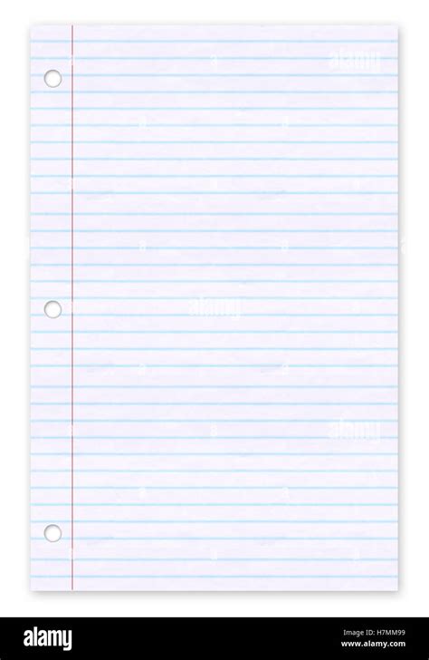 Lined Paper Notepad On White Background Stock Photo Alamy